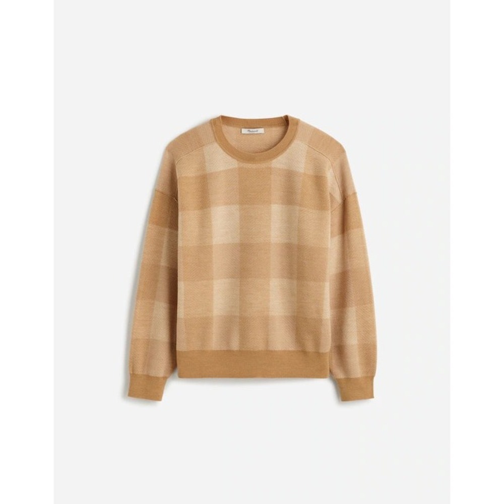 Madewell Sweater Merino Wool Pullover NEW Camel Combo Small